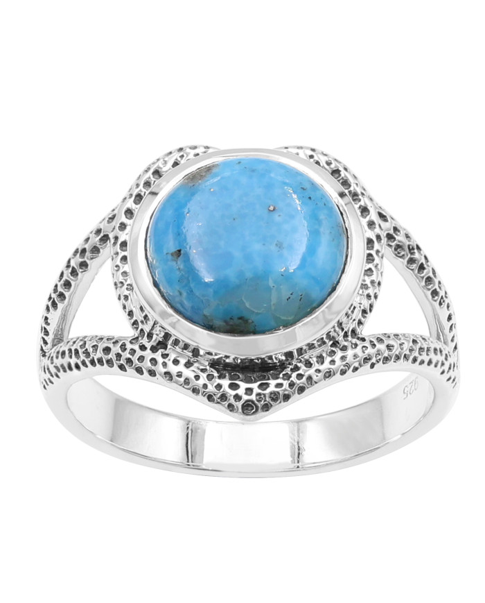 Arizona Turquoise Ring in 925 Sterling Silver Boho Statement Gemstone Ring