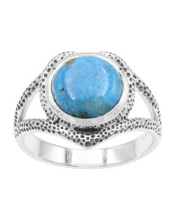 Arizona Turquoise Ring in 925 Sterling Silver Boho Statement Gemstone Ring