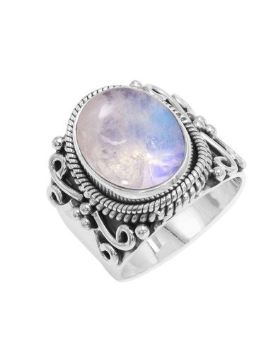 Moonstone 925 Sterling Silver Ring June Birthstone Ring