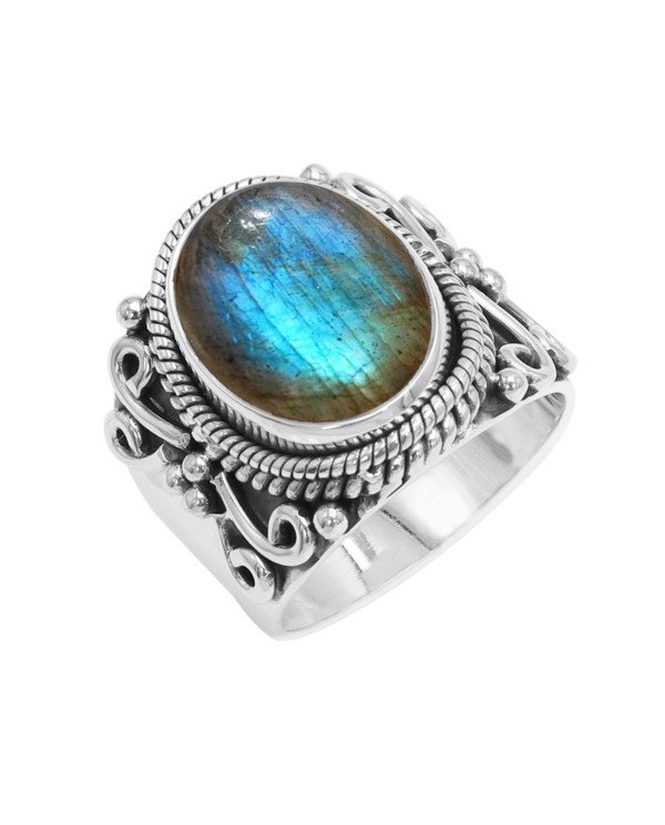 Sterling Silver Labradorite Gemstone Ring