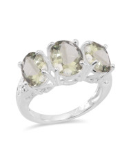 Green Amethyst 925 Sterling Silver Ring