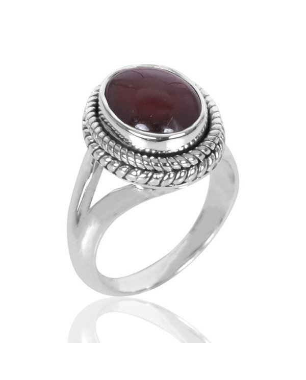 Hessonite Garnet 925 Sterling Silver Ring