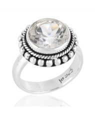Crystal Quartz 925 Sterling Silver Ring