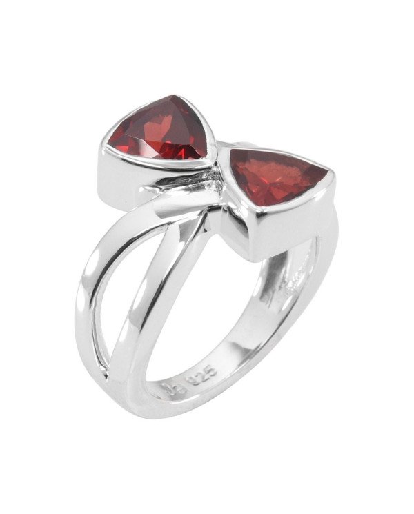 Garnet 925 Sterling Silver Ring January Birthstone Ring
