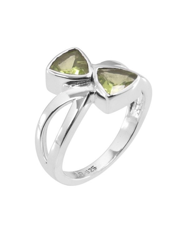 Peridot August Birthstone 925 Sterling Silver Ring