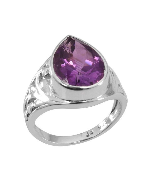 Amethyst 925 Sterling Silver February Birthstone Ring