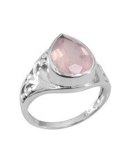 Rose Quartz Sterling Silver Gemstone Ring