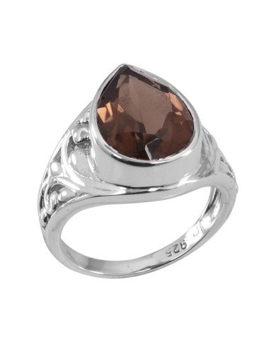 Smoky Quartz 925 Sterling Silver Ring