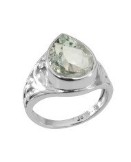 Green Amethyst 925 Sterling Silver Prasiolite Ring