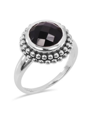 Black Onyx 925 Sterling Silver Classic Solitaire Ring