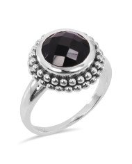 Black Onyx 925 Sterling Silver Classic Solitaire Ring