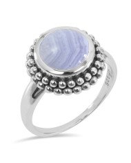 Blue Lace Agate 925 Sterling Silver Ring