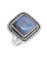 Labradorite 925 Sterling Silver Statement Ring