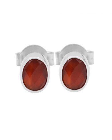 Red Onyx Studs 925 sterling Silver Studs Light Weight Studs