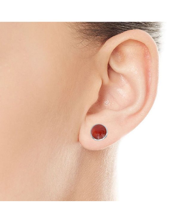 Coral Studs 925 sterling Silver Studs Light Weight Studs