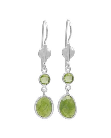 August Birthstone Earrings 925 Sterling Silver Earrings Peridot Earrings