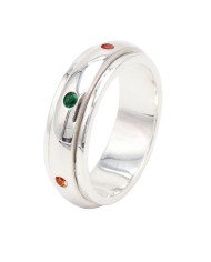 Sterling Silver Spinner Handmade Silver Meditation Anxiety Ring