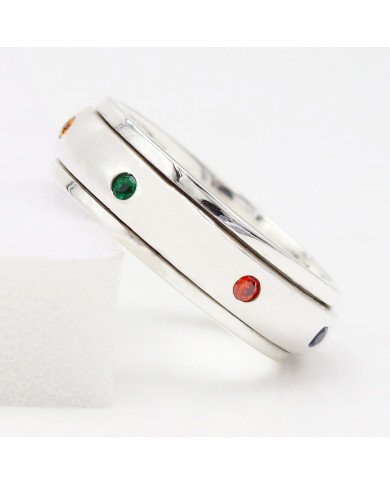 Sterling Silver Spinner Handmade Silver Meditation Anxiety Ring