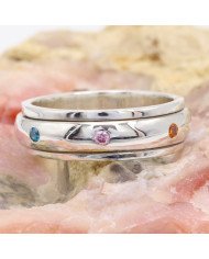 Sterling Silver Spinner Handmade Silver Meditation Anxiety Ring