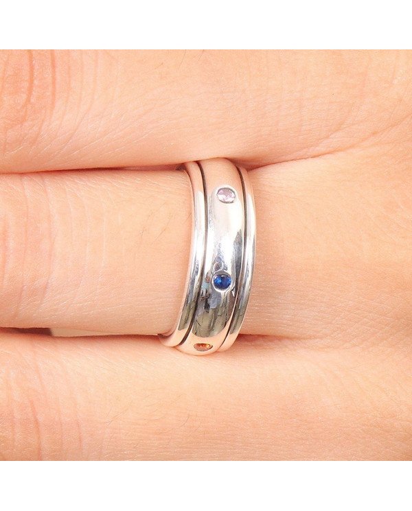 Sterling Silver Spinner Handmade Silver Meditation Anxiety Ring