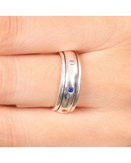 Sterling Silver Spinner Handmade Silver Meditation Anxiety Ring