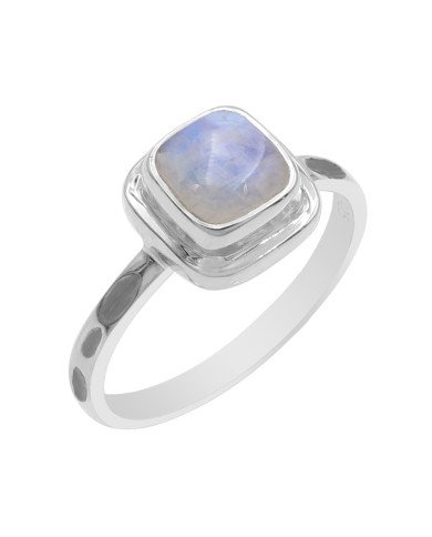 Elegant 925 Sterling Silver Rainbow Moonstone Oval Cut Statement Ring for Her