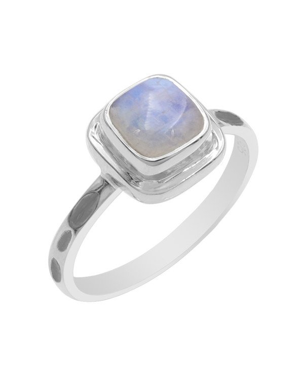 Elegant 925 Sterling Silver Rainbow Moonstone Oval Cut Statement Ring for Her