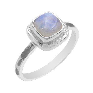 Elegant 925 Sterling Silver Rainbow Moonstone Oval Cut Statement Ring for Her