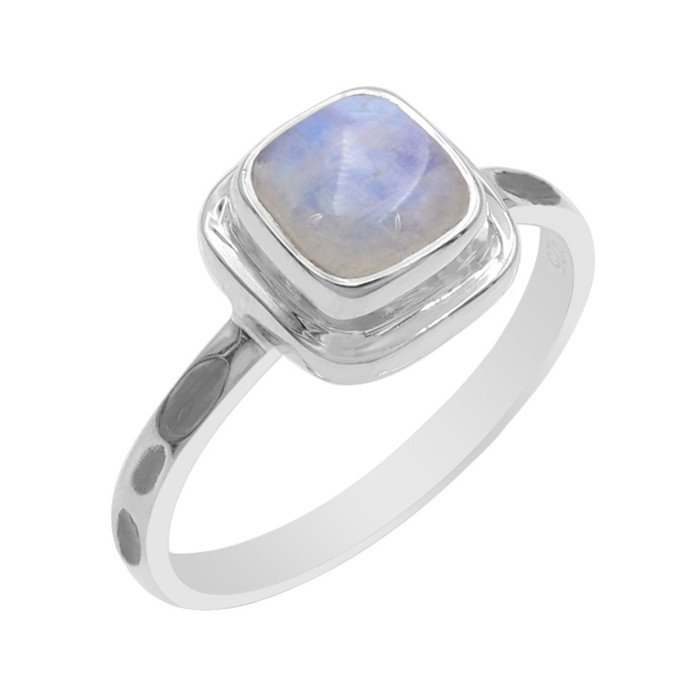 Elegant 925 Sterling Silver Rainbow Moonstone Oval Cut Statement Ring for Her