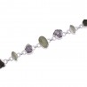 Green Kyanite Meteorite Moldavite Silver Bracelets for Women
