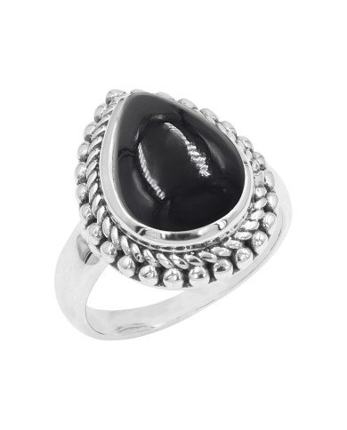 Black Onyx Ring 925 Sterling Silver Statement Ring For Her