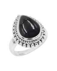 Black Onyx Statement Ring, Sterling Silver Ring For Women