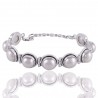 Womens Silver Bracelets White Pearl Sober Trendy Bracelet Online