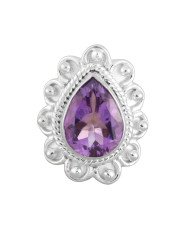 Amethyst Ring 925 Sterling Silver Ring Amethyst Statement Ring