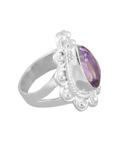Amethyst Ring 925 Sterling Silver Ring Amethyst Statement Ring