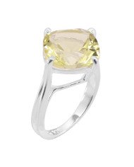 Lemon Quartz Sterling Silver Men Ring