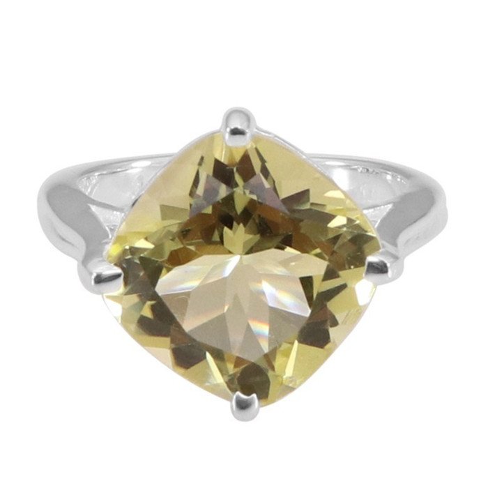 Lemon Quartz Sterling Silver Men Ring