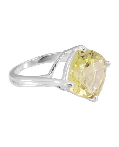 Lemon Quartz Sterling Silver Men Ring