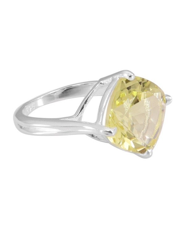Lemon Quartz Sterling Silver Men Ring