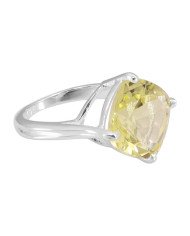 Lemon Quartz Sterling Silver Men Ring