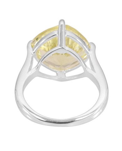 Lemon Quartz Sterling Silver Men Ring