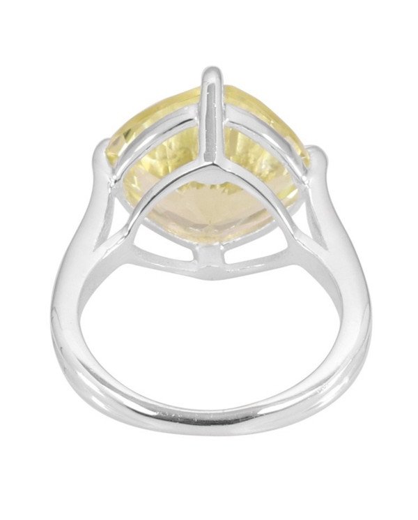 Lemon Quartz Sterling Silver Men Ring
