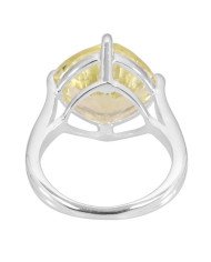 Lemon Quartz Sterling Silver Men Ring