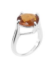 Beer Quartz Sterling Silver Ring for Him
