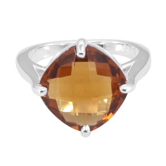 Beer Quartz Sterling Silver Ring for Him