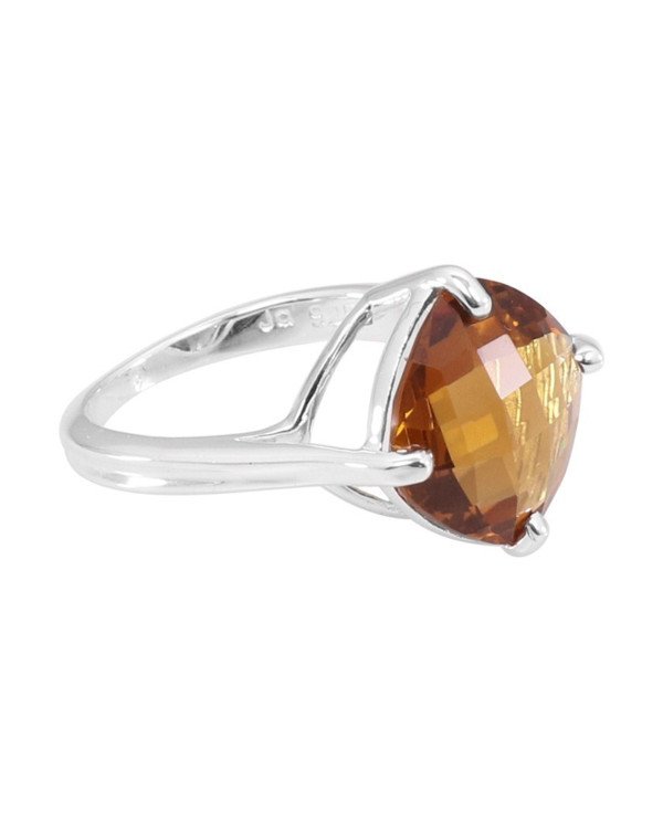 Beer Quartz Sterling Silver Ring for Him