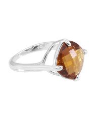 Beer Quartz Sterling Silver Ring for Him