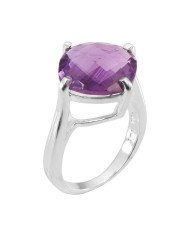 Sterling Silver Amethyst Gemstone Ring for Him