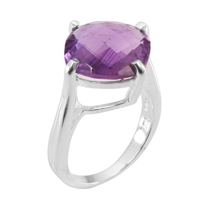 Sterling Silver Amethyst Gemstone Ring for Him