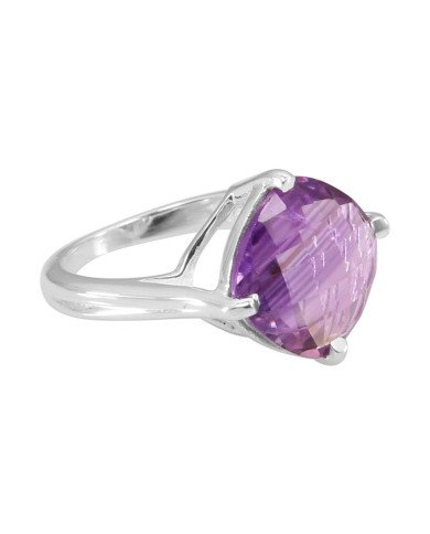 Sterling Silver Amethyst Gemstone Ring for Him